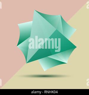 Abstract three dimensions on vector graphic art. Stock Vector