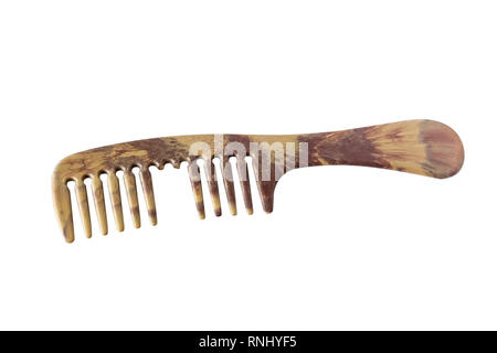 Comb old damaged isolate on white background Stock Photo