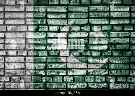 Pakistan flag is painted onto an old brick wall Stock Photo - Alamy