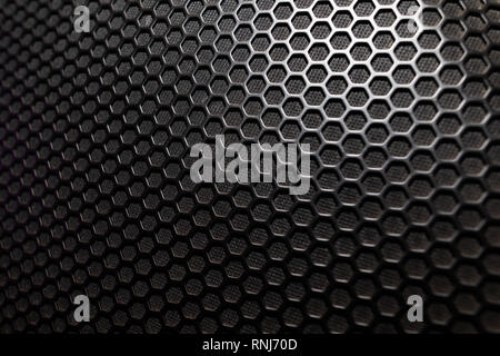 Musical powerful speaker with a protective grill close-up Stock Photo