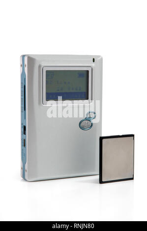 Multi-card reader with hdd data bank - isolated on white background Stock Photo
