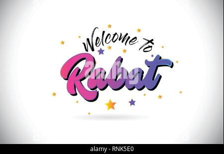 Download Rabat Welcome To Creative Text Handwritten Font With Purple Pink Colors Design Vector Illustration Stock Vector Image Art Alamy SVG Cut Files