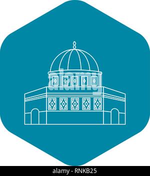 Dome of the Rock on the Temple Mount icon Stock Vector