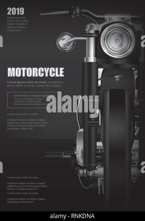 Poster Chopper Motorcycle isolated Vector Illustration Stock Vector