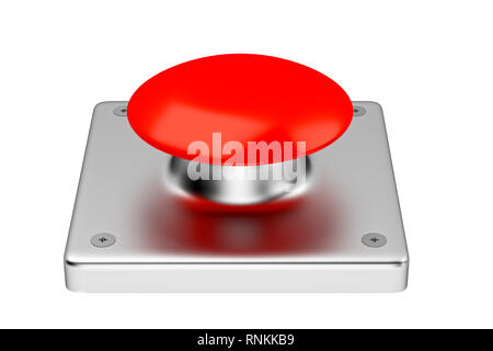 3D rendering. Red web buttons on white background. Stock Photo