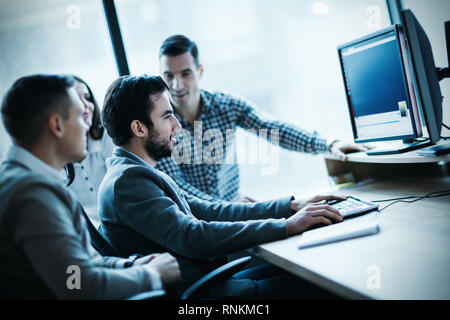 Picture of business people working together in office Stock Photo