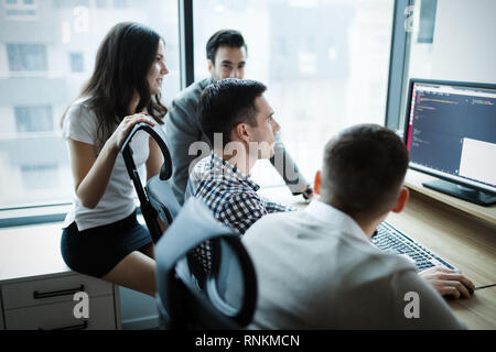 Picture of business people working together in office Stock Photo