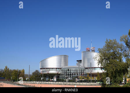 Building of the European Court of Human Rights, ECHR, in Strasbourg, France Stock Photo