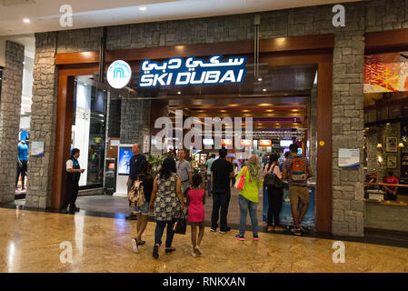 Main entrance to the Ski Dubai inside the Mall of the  Emirates in Dubai in downtown Dubai at interchange four on Sheikh Zayed road in the United Arab Stock Photo