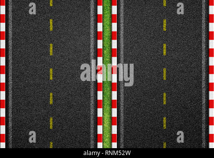 Seamless asphalt road with white markings Stock Photo