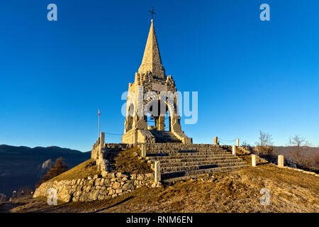 The ossuary of the First World War at Mount Cimone di Tonezza,Vicenza Province, Veneto, Italy, Europe. Stock Photo