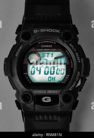 Stopwatch, showing 4 minutes Stock Photo