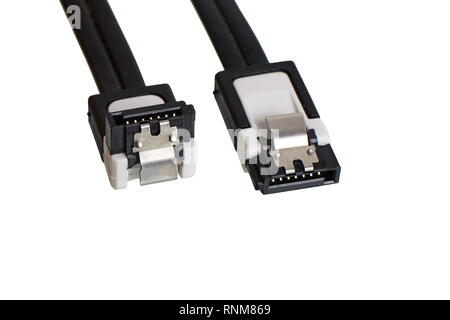 close-up of SATA (Serial AT Attachment, Serial ATA) terminal, computer ...