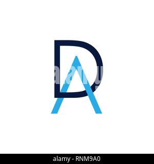 letter ad arrow up logo vector Stock Vector