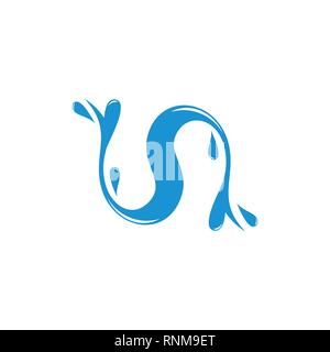 curves motion water splash design logo vector Stock Vector