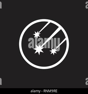 meteor star movement logo vector Stock Vector