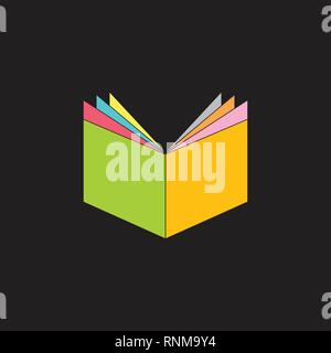 simple colorful book 3d education symbol vector Stock Vector
