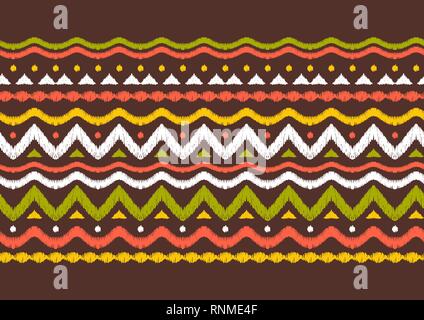 Ikat geometric folklore pattern. Stock Vector