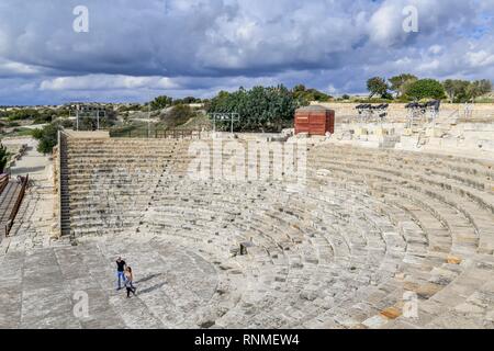 Amphitheatre, excavation site site, Kourion, Cyprus Stock Photo