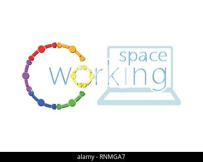 Co working Logo Idea. Stock Vector