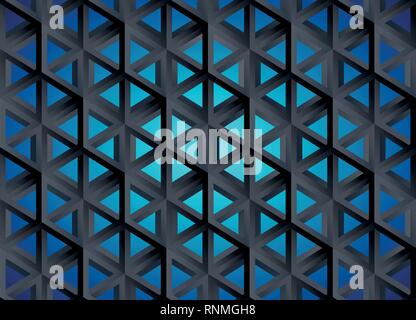 Impossible figures isometric 3d hollow cubes Stock Vector