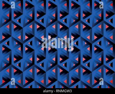 Impossible figures isometric 3d hollow cubes Stock Vector
