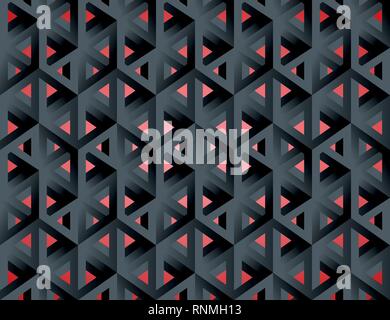 Impossible figures isometric 3d hollow cubes Stock Vector