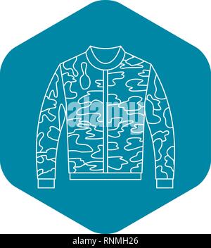 Paintball jacket icon in outline style Stock Vector