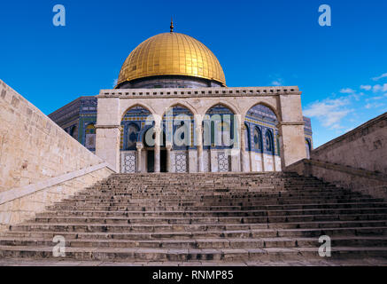 Dome of the Rock Islamic Mosque Temple Mount, Jerusalem, Israel, Middle East Stock Photo