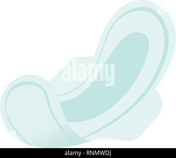 Sanitary Napkin Vector Background. Vector illustration of female days, menstruation, pads. On a white background. Stock Vector