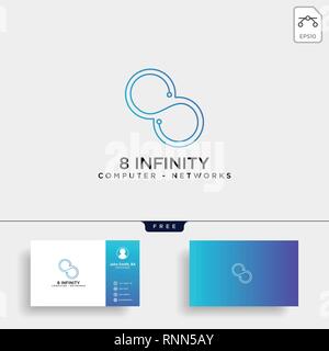 infinity technology network logo template vector illustration icon element isolated - vector Stock Vector