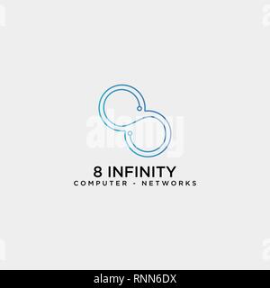 infinity technology network logo template vector illustration icon element isolated - vector Stock Vector
