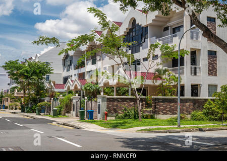 Middle-class Houses, Joo Chiat District, Singapore. Stock Photo