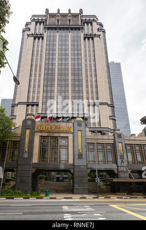 Parkview Square Office Building, Art Deco Style, Completed 2002.  Singapore Stock Photo