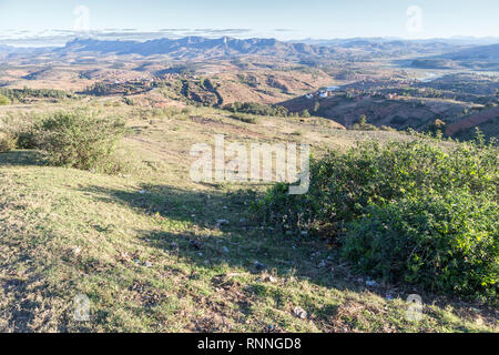 Views  along N7 road from Antsirtabe to Ranomafana National Park Madagascar Stock Photo