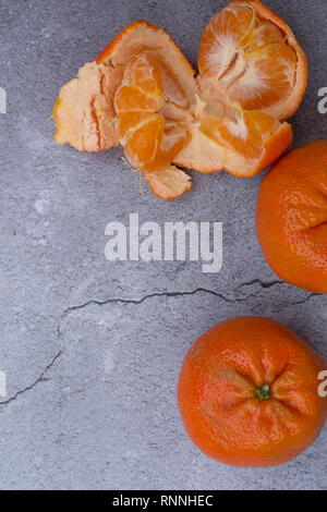 Mandarins on a dark background Stock Photo