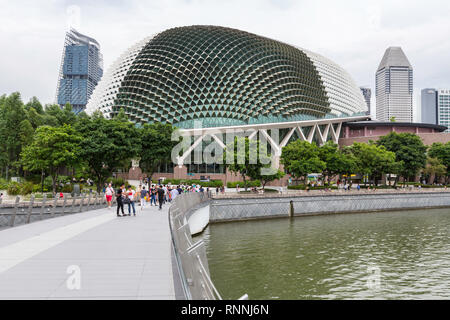 Jubilee Bridge, leading to Esplanade Concert Hall.  Singapore Stock Photo