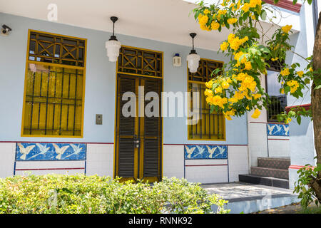 Singapore.  Emerald Hill Road Early Twentieth Century Chinese House. Stock Photo