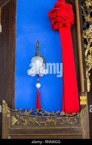 Singapore.  Emerald Hill Road Early Twentieth Century Chinese House Entrance Door Decoration. Stock Photo