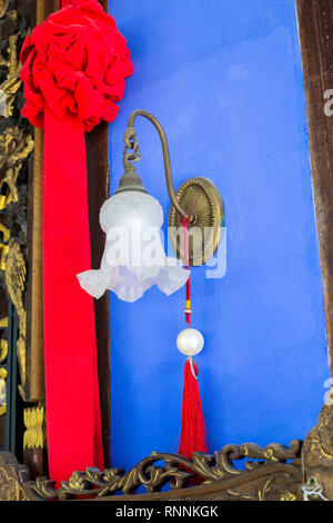 Singapore.  Emerald Hill Road Early Twentieth Century Chinese House Entrance Door Decoration. Stock Photo