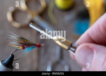 Atlantic salmon flies Stock Photo - Alamy