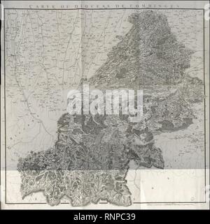 Carte du diocèse de Comminges Stock Photo Alamy