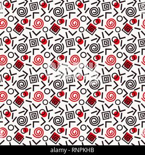Memphis Swiss style seamless vector pattern Stock Vector