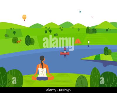 Nature outdoors leisure activity Stock Vector