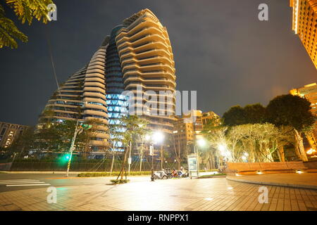 Tao Zhu Yin Yuan. It is a famous eco-friendly structures nearby Taipei 101 and designed by French Architect Vincent Callebaut. Stock Photo