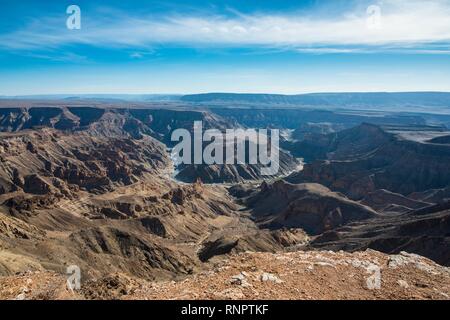 Overlook over the Fish River Canyon, Namibia Stock Photo