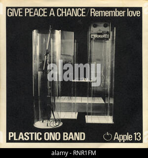 Plastic Ono Band - Give Peace A Chance - Vintage Cover Album Stock Photo