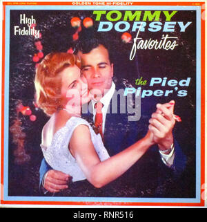 Vintage Vinyl Lp Cover Tommy Dorsey Favorites The Pied Pipers Circa 1950s Stock Photo