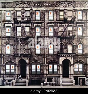 Led Zeppelin - physical graffiti - Vintage Cover Album Stock Photo