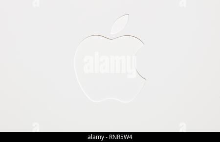 Apple logo - one of the worlds most recognised trademarks Stock Photo